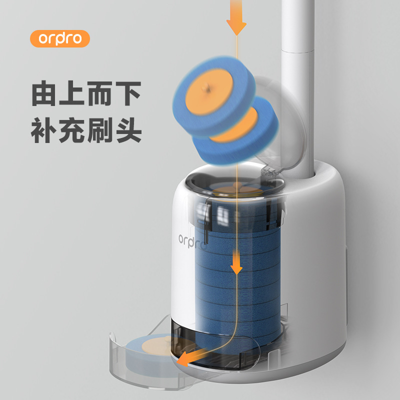 Bàn chải bồn cầu dùng một lần, bộ bàn chải treo tường gia dụng không góc chết, nhà vệ sinh chuyên dụng, đồ tạo tác kiểu mới 2024