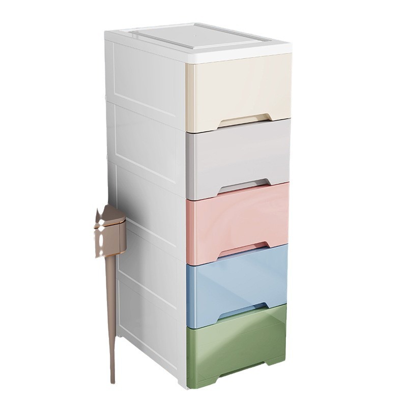 Tủ lưu trữ khe hở 20-30cm Tủ đựng đồ nhựa kiểu ngăn kéo Tủ hoàn thiện nhà bếp Tủ phòng tắm Tủ hẹp màu trơn