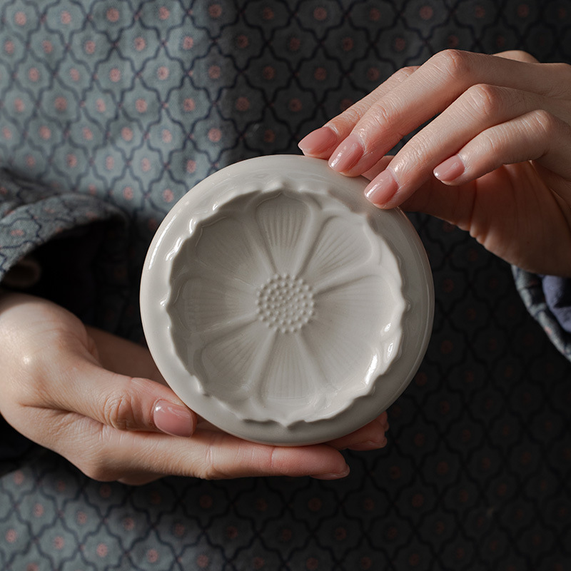 Khung nắp nắp nắp nắp nắp nắp bát sứ cổ điển gốm sứ gia dụng kiểu Trung Quốc đơn giản mẫu mới phụ kiện trà đạo