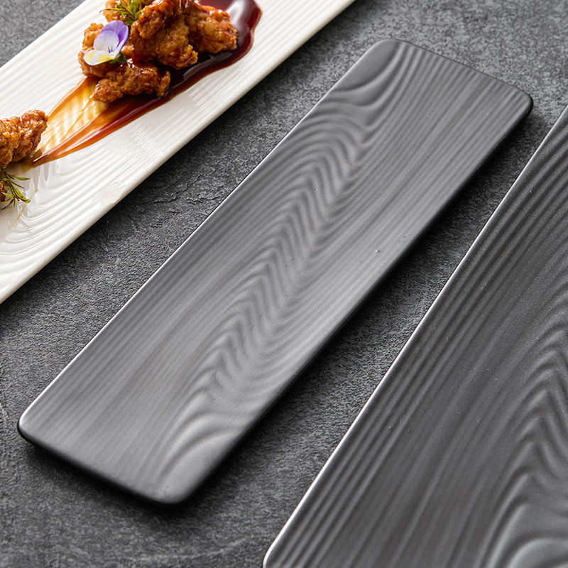 Đĩa đặc biệt sushi gốm, đĩa ăn nhẹ, đĩa bánh ngọt, bộ đồ ăn khách sạn cao cấp, đĩa ăn hình chữ nhật, đĩa vịt quay