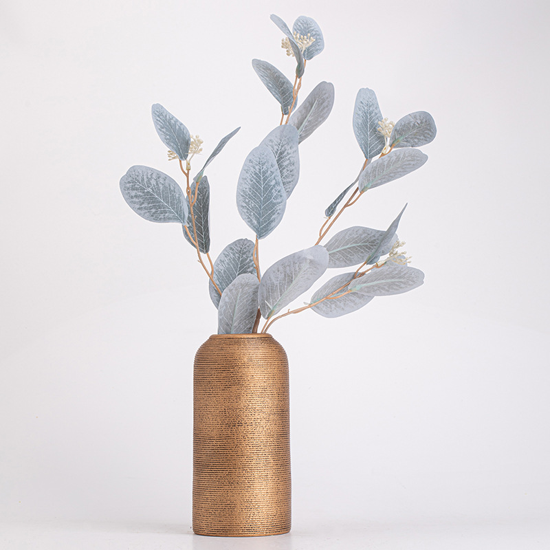 Bình hoa ren cắm hoa gốm sứ hiện đại vẽ thủ công trang trí sáng tạo đồ trang trí hoa để bàn gia dụng phụ kiện trà đạo