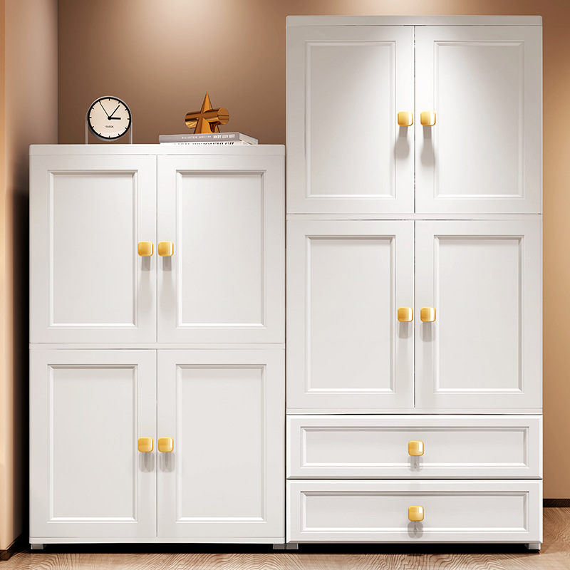 Tủ lưu trữ Super Peng Tủ quần áo trẻ em hai cửa bằng Nhựa Kiểu treo tủ đựng đồ lắp ráp cỡ lớn Tủ giày Tủ đựng đồ lặt vặt