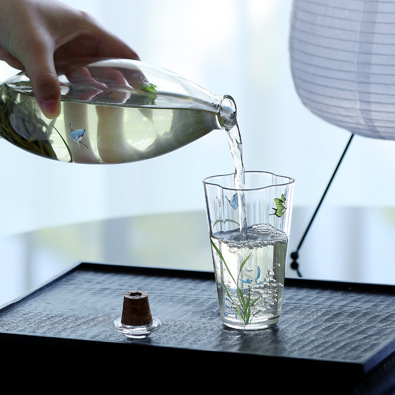 Mùa xuân trở lại thủy tinh borosilicate cao cấp lạnh pha chai mùa xuân trà xanh trà hộ gia đình đa chức năng thủy canh hộp đựng bình cắm hoa