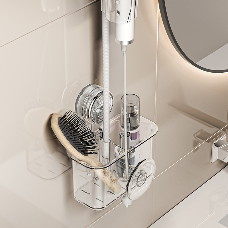 Giá để đồ máy sấy tóc lười không đục lỗ Giá đỡ máy sấy tóc treo tường phòng tắm Giá Đựng Máy Sấy Tóc Phòng Tắm