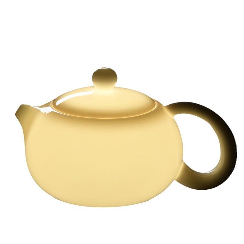 Ấm trà sứ trắng ngọc bích Dehua ấm trà Kung Fu ấm trà Trà đen ấm trà gốm sứ gia dụng ấm trà nhỏ ấm trà Xi Shi