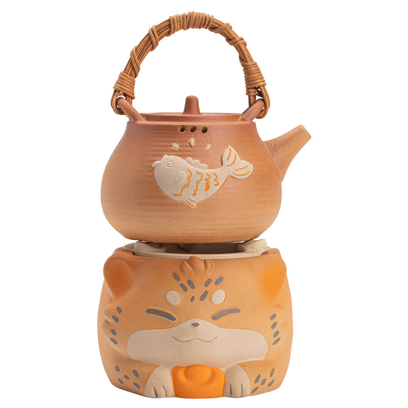 Bếp gốm điện Baofu, bếp đốt than, nồi chùm, bếp nhỏ, nồi gốm chịu nhiệt độ cao, có thể nung khô, trọn bộ trà Kung Fu