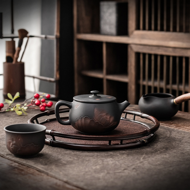 Ấm trà Gốm Tím Da'antang, dụng cụ pha trà gia dụng, ấm trà, ấm trà đơn, ấm trà thủ công, ấm trà Bộ trà Kungfu cổ điển