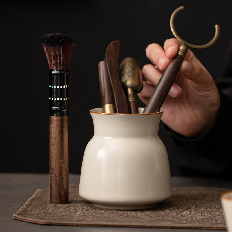 Bộ trà đạo sáu quý ông, phụ kiện bộ trà Kung Fu, đồ uống trà, kẹp bàn chải, bàn trà, dụng cụ pha trà