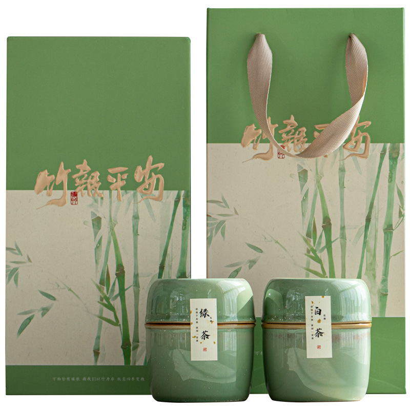 Lon trà văn hóa và sáng tạo lon gốm kín hộ gia đình nhỏ Trung Quốc lưu trữ lon lưu trữ sáng tạo chống ẩm và chống thấm nước