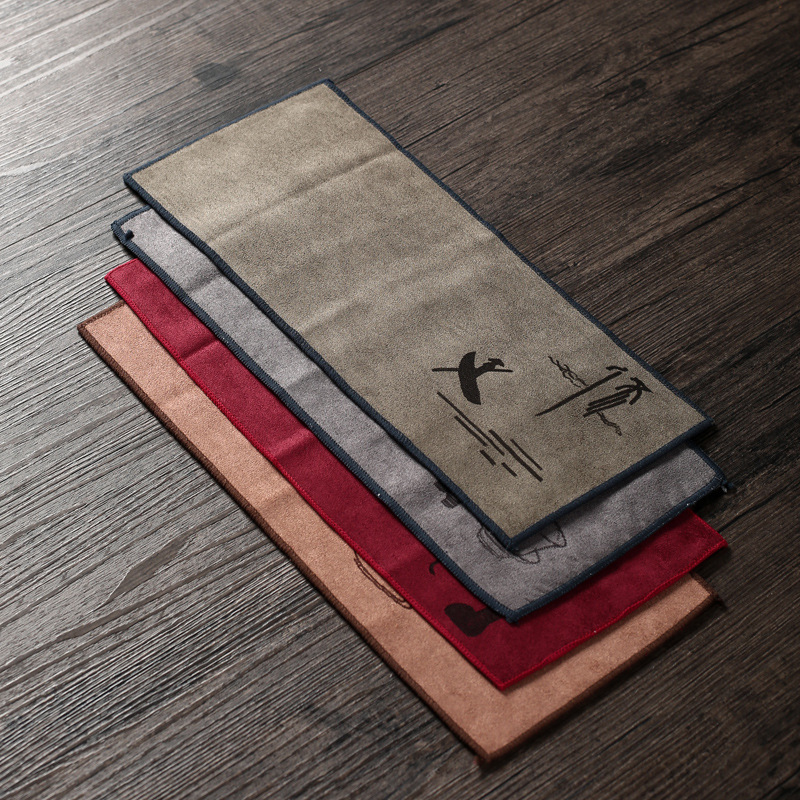 Nhà sản xuất bán buôn Khăn trà, khăn trải bàn trà Thiền hai mặt cotton lanh thấm nước dày cường lực, Bộ trà Kung Fu, phụ kiện trà đạo