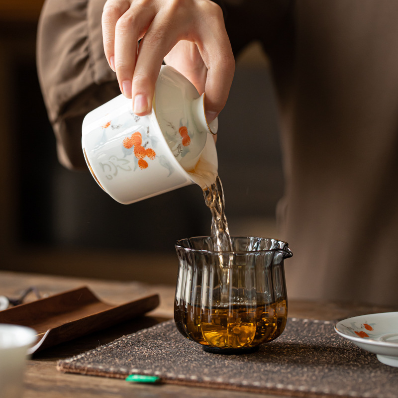 Bộ ấm trà bát có nắp tinh xảo Bộ trà gốm sứ Trung Quốc chén trà dụng cụ pha trà Kung Fu gia dụng quà tặng doanh nhân