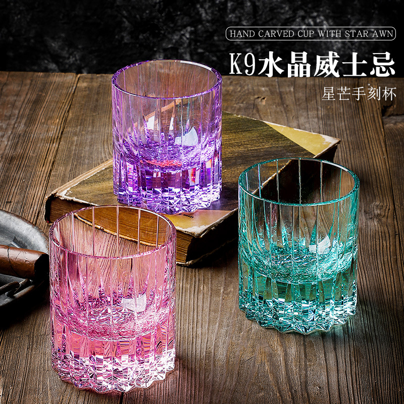 Star K9 pha lê cốc Edo Kiriko rượu vang đẳng cấp cốc rượu whisky đẳng cấp cốc handmade cốc quà tặng cốc quà tặng
