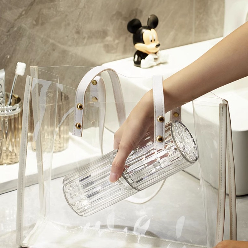 Cốc vệ sinh du lịch sang trọng ánh sáng bydoll, bàn chải đánh răng, kem đánh răng, hộp đựng đồ, cốc đựng đồ đánh răng cầm tay, cốc đựng răng, cốc súc miệng