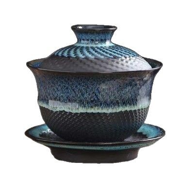 Bộ dụng cụ pha trà Tianmu Lò nung thay đồ gia dụng khay trà phòng khách văn phòng 2024 mẫu mới bát đựng quà tặng