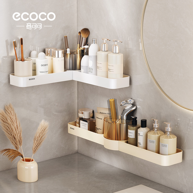 Giá để đồ góc phòng tắm không đục lỗ trong nhà vệ sinh rửa tay giá để đồ tam giác treo tường