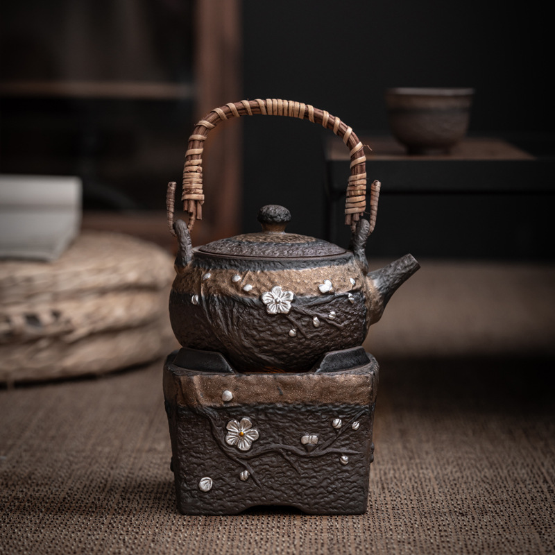 Bán buôn ấm trà gốm thô ấm ấm trà Đế ấm trà ấm trà gốm sứ ấm trà Phụ Kiện Bộ trà Kung Fu nến sưởi ấm cách nhiệt