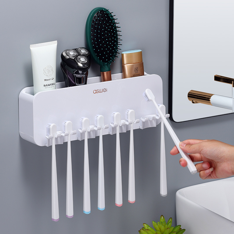 Giá để bàn chải đánh răng, Cốc đánh răng không đục lỗ, cốc nước súc miệng, giá treo tường, phòng tắm treo tường, Bộ Gia Đình Điện