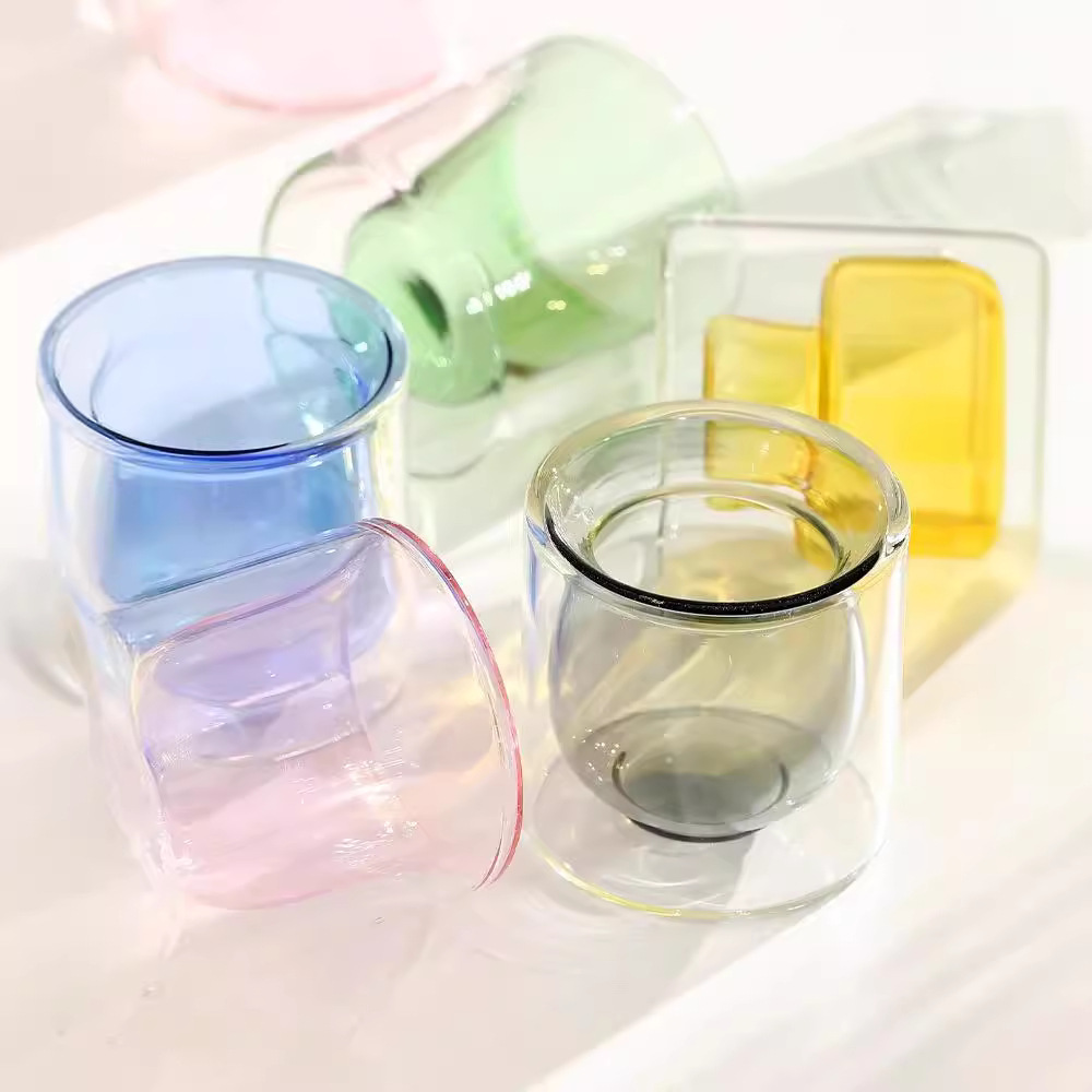 Bộ tách trà thủy tinh hai lớp Borosilicat cao Bộ tách trà thủy tinh gia dụng trong suốt Bộ trà Kung Fu