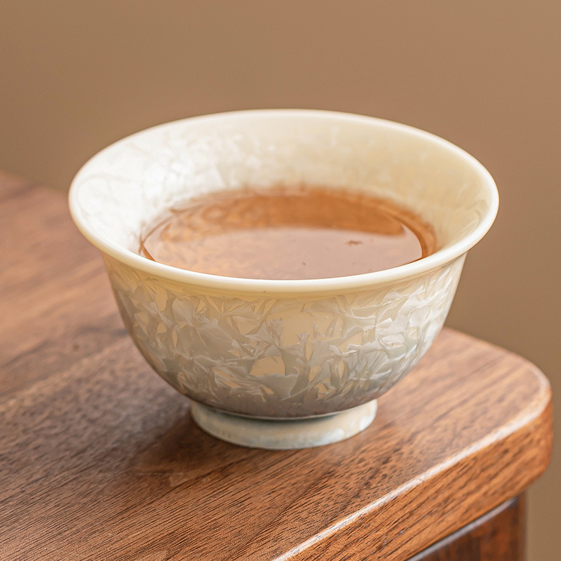 Cốc trà xanh hồ tráng men pha lê cốc chủ sở hữu sang trọng nhẹ cao cấp cốc trà lớn chuyên dụng cá nhân cốc uống trà đặc biệt tặng quà