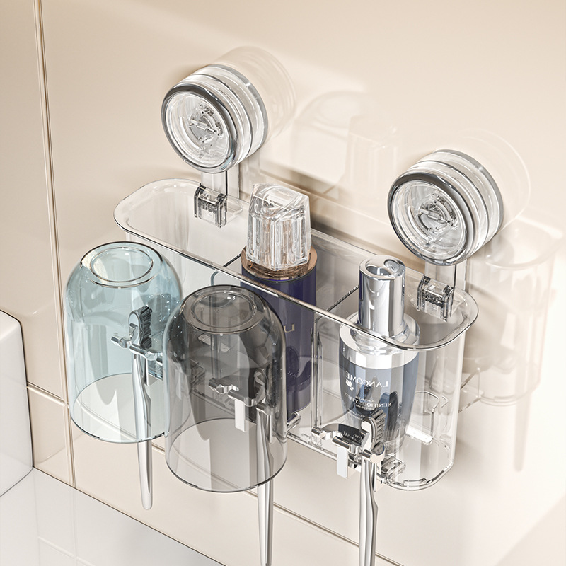 Cốc hút, giá để bàn chải đánh răng, cốc nước súc miệng không đục lỗ, cốc đánh răng, dụng cụ đánh răng treo tường nhà vệ sinh, giá để bàn chải điện