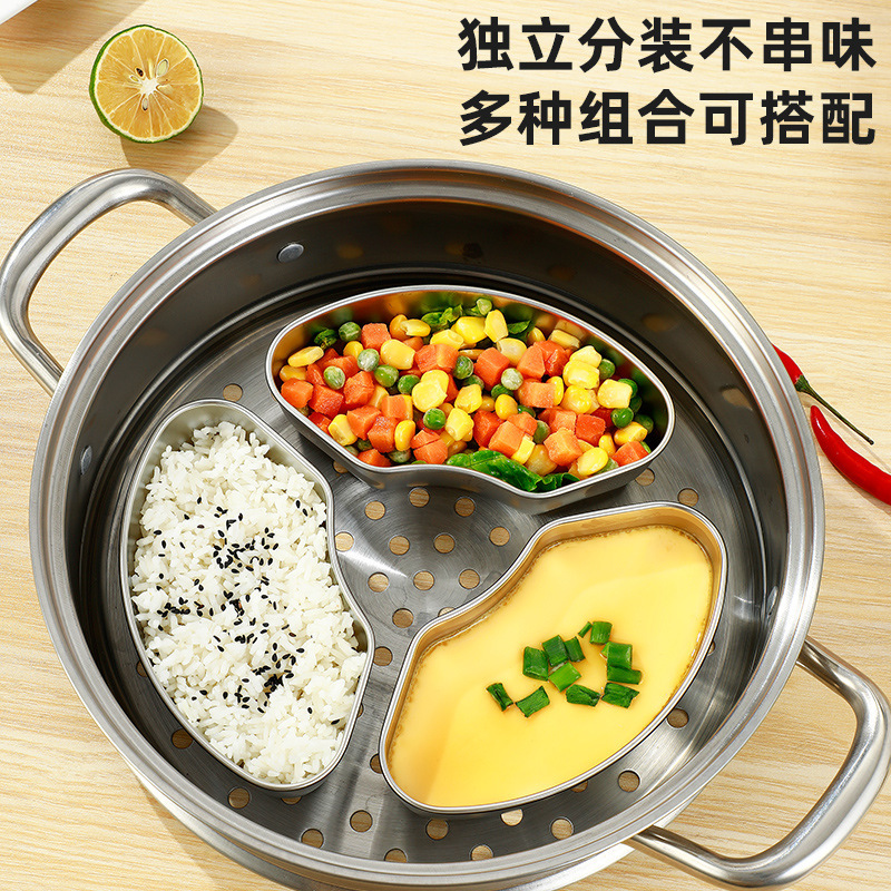 Hộp hấp khay hấp inox 316 có nắp, hộp hấp trứng gia dụng bếp, bát hấp nồi cơm điện