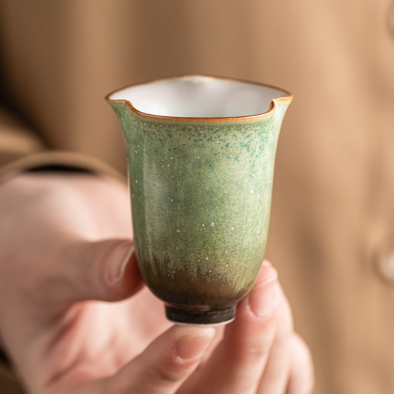 Cốc trà thay đổi lò nung cốc chủ nhân bầu trời sao màu ngọc lam cốc hoa cao cốc gốm sứ cốc trà cốc trà dụng cụ trà Kung Fu gia dụng cốc trà