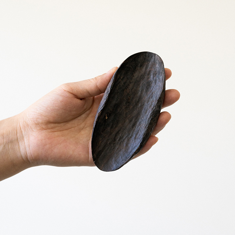 Dụng cụ pha trà gỗ nguyên khối làm bằng tay có nắp, dụng cụ thưởng trà có nắp, thìa trà gấp có nắp, thủ công