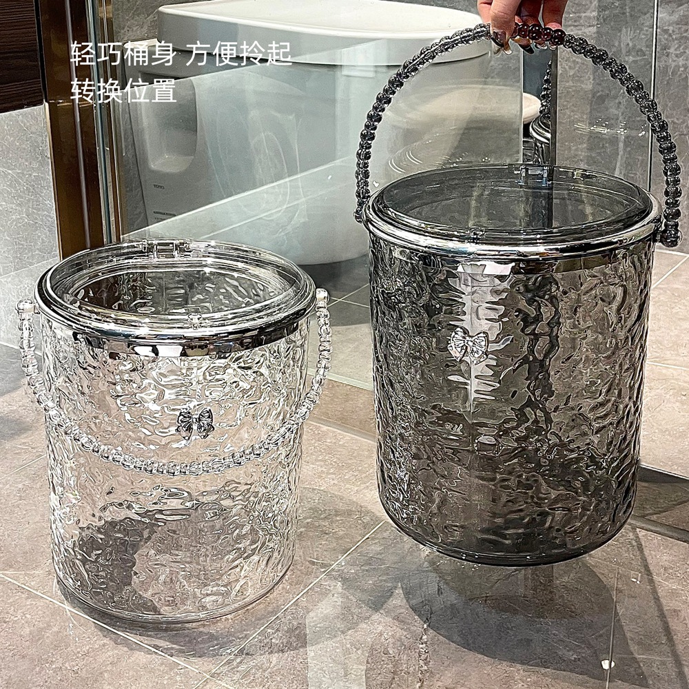 Thùng rác nhà vệ sinh gia dụng có nắp đậy phòng khách văn phòng giá trị cao giỏ đựng giấy vệ sinh lớn dung tích lớn