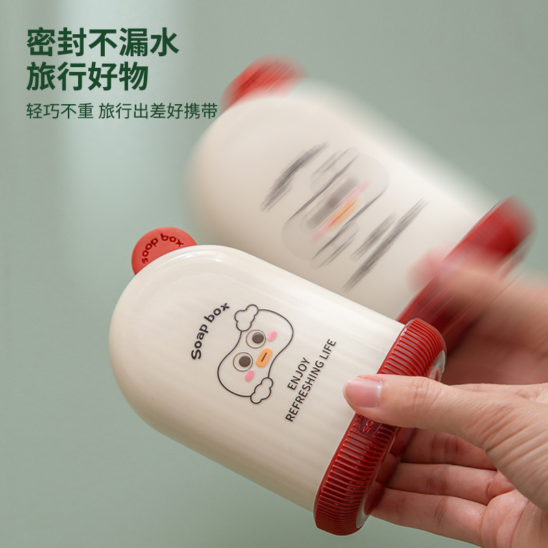 Hộp đựng xà phòng du lịch cầm tay có nắp đậy kín để ráo nước cho công tác du lịch Hộp đựng xà phòng ký túc xá đáng yêu có giá trị cao