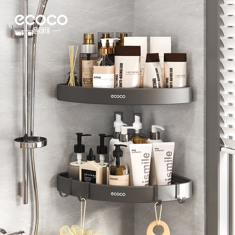 Giá để đồ trong phòng tắm không đục lỗ, giá để đồ rửa tay trong nhà vệ sinh, giá để đồ tam giác trên tường, giá treo tường bồn tắm