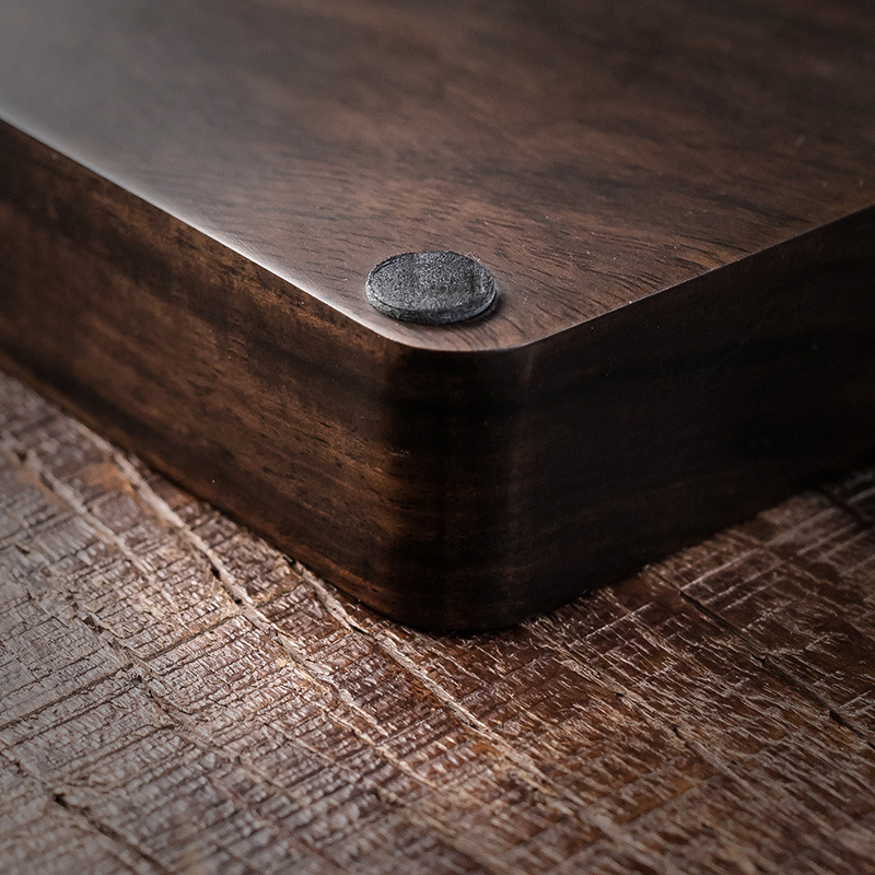 Bán buôn Bàn trà gỗ mun Bàn trà gỗ đặc khay xốp khô ấm dày khay đựng trà nguyên bản đệm cách nhiệt phụ kiện đệm bếp