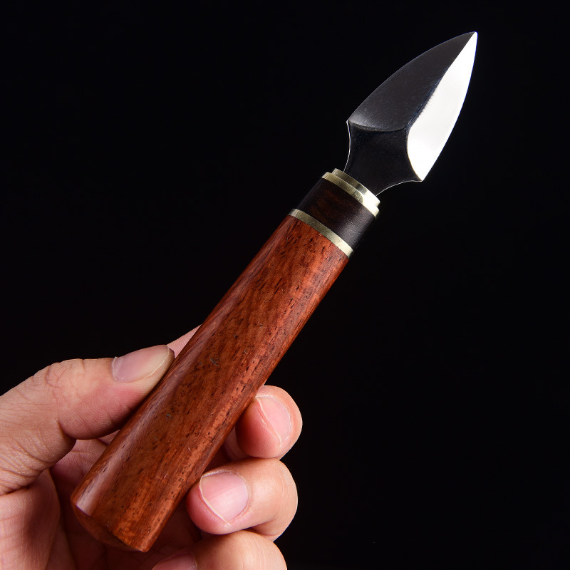 Dao trà Pu'er Dao Trà đen gỗ đàn hương Dao trà thép không gỉ Dao Trà Kim Trà hình nón Phụ Kiện Bộ trà