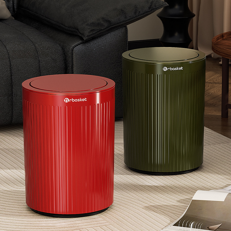 Thùng rác gia dụng kiểu mới nhà bếp giá trị cao phòng khách phòng ngủ nhà vệ sinh lớn phong cách retro sáng tạo giỏ đựng dung tích lớn