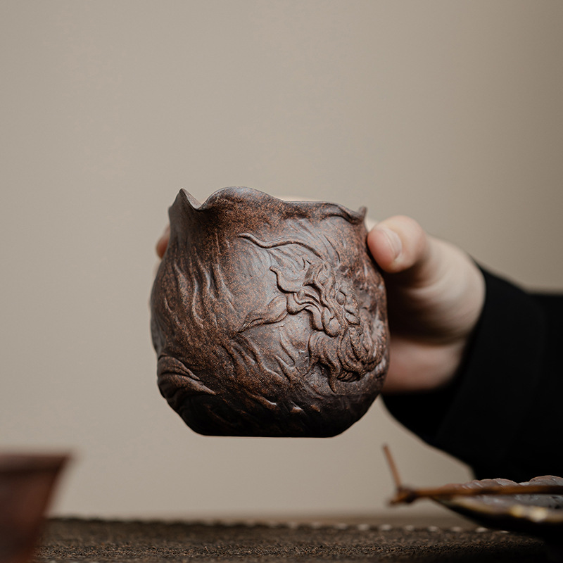 Cốc công bằng bùn đá cũ, cốc công bằng gốm sứ, cốc công cộng pha trà gia dụng, cốc công cộng, phụ kiện bộ trà Kung Fu