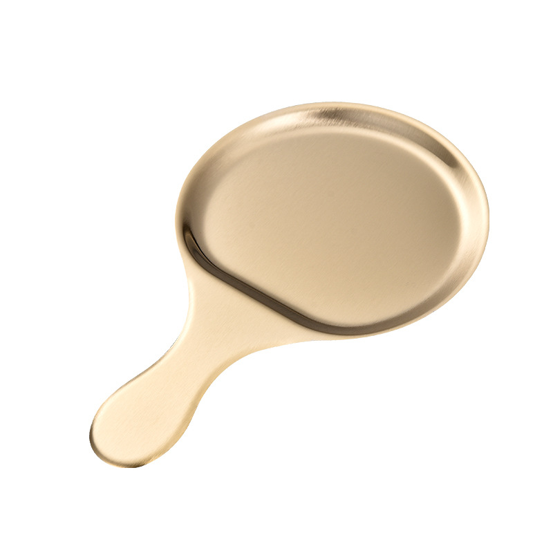 Đĩa tròn inox 304 có tay cầm đựng bít tết - khoai tây chiên - thức ăn nhanh, decor cho nhà hàng PBCP33T