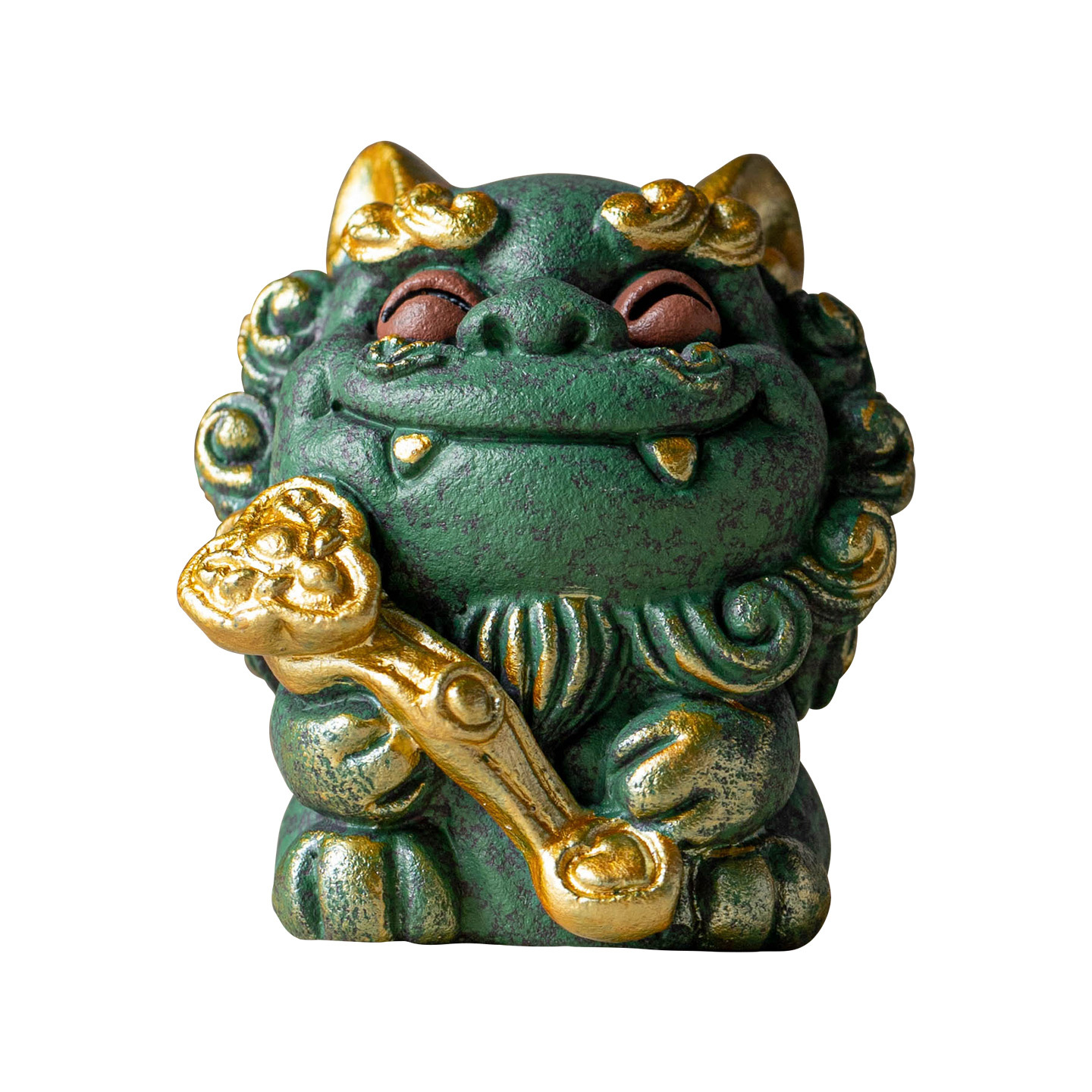 Đồ trang trí thủ công bằng đá sa thạch xanh sáng tạo hình sư tử Trung Quốc cao cấp, phụ kiện nhà cửa độc đáo, thiết kế tinh xảo
