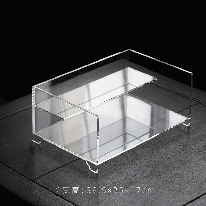 Giá để đồ kho trà acrylic trong suốt, giá để đồ ấm trà, giá để đồ để bàn, giá để cốc trưng bày Bogu