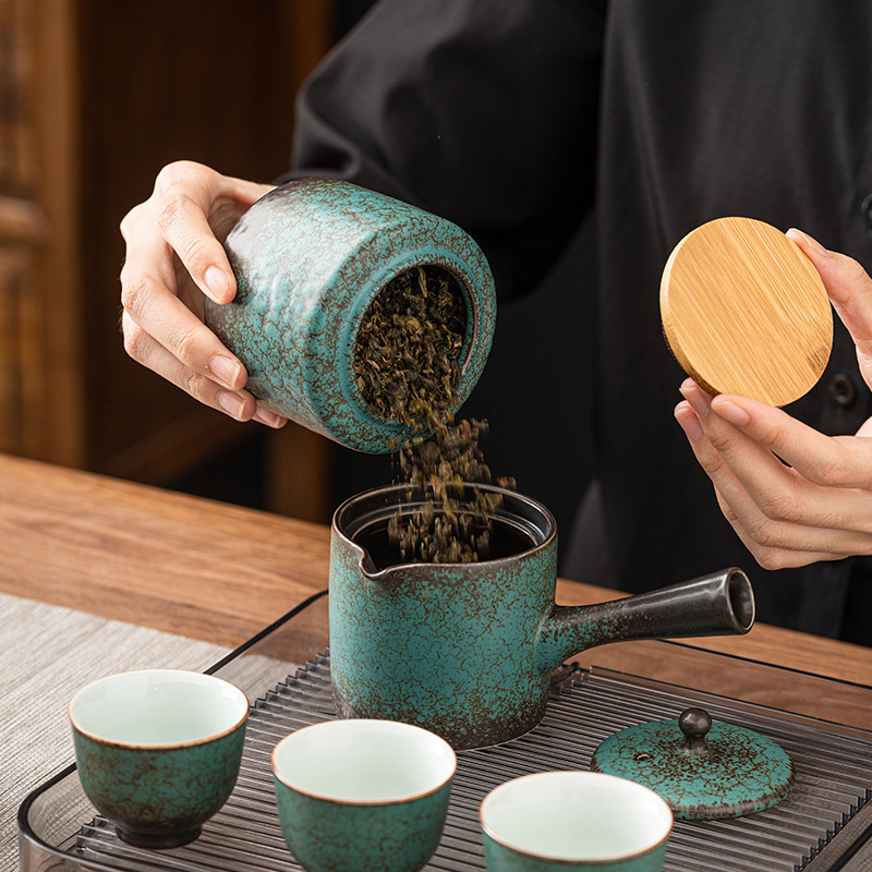 Lò nung thay đồ gốm sứ bình kín bình đựng đồ cầm tay cỡ nhỏ cao cấp bình rỗng bình đựng trà chống ẩm