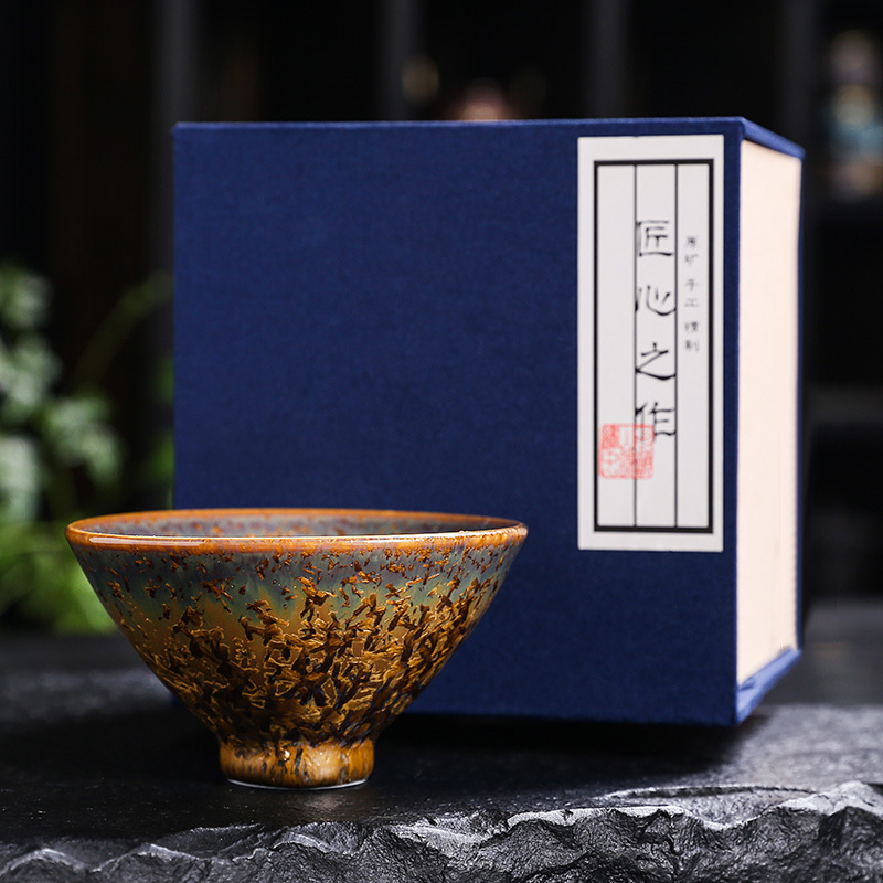 Cốc chủ nhân gốm cốc đơn men pha lê cốc trà Kung Fu cỡ lớn cốc trà cao cấp cốc trà uống trà cá nhân cốc trà nam