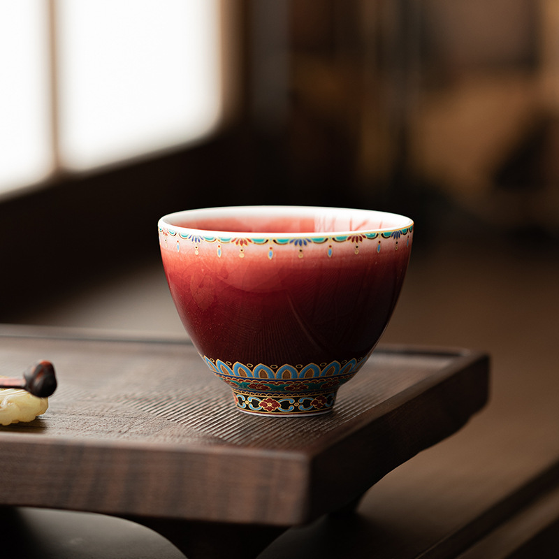 Lang Hong Đôn Hoàng Baoxianghua General Cup Bộ trà Kung Fu Retro Cốc đơn Cốc gốm sứ Cốc chủ nhân Cốc trà