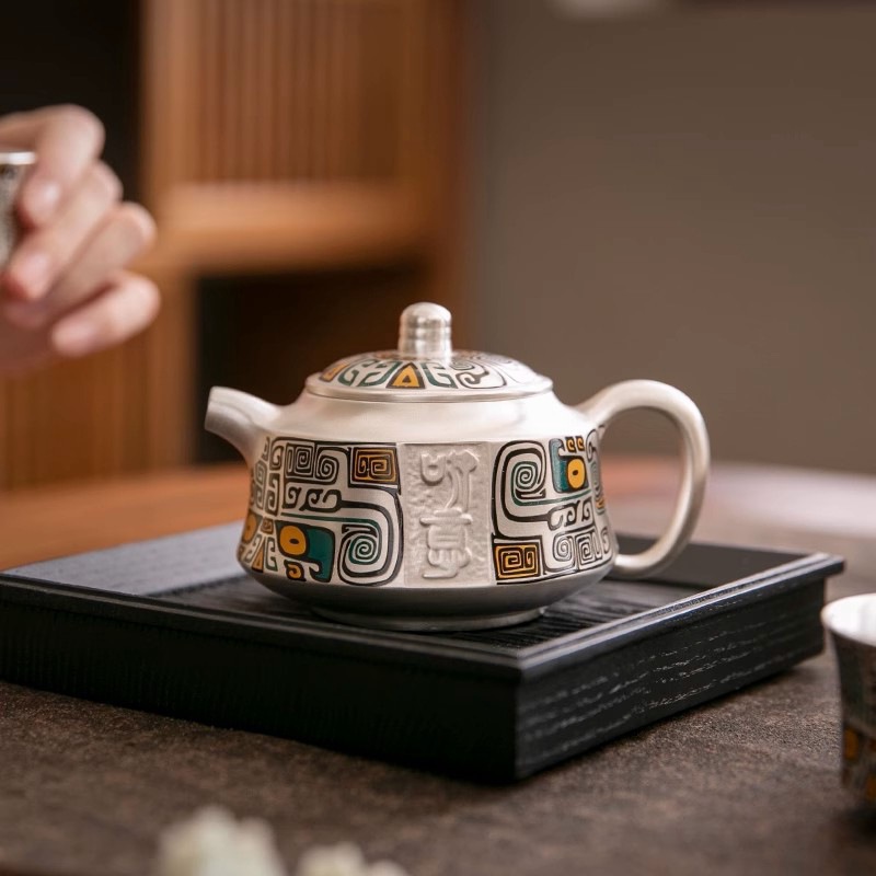 Bộ ấm chén trà Kung Fu Phổ Nhĩ Dương thủ công nguyên chất, gồm chén, nắp chén, bát, ấm trà, quà tặng phong cách Trung Hoa.