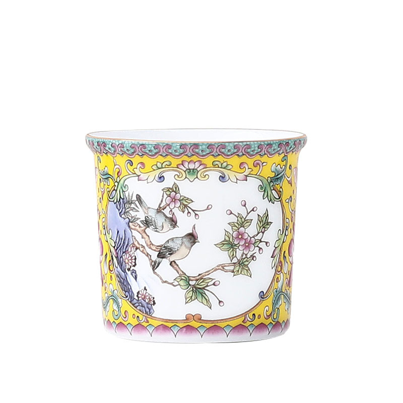 Cốc trà màu men bộ gốm sứ bộ trà kungfu cao cấp gia dụng cốc pha trà cốc chủ nhân thủ công cốc đơn quà tặng