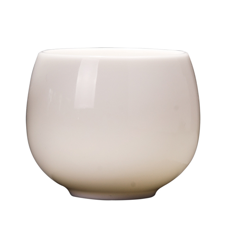 Tách trà sứ ngọc cao cấp dùng trong nhà, tách đơn cho chủ, tách đơn cho khách, dùng để pha trà kung fu có khắc.