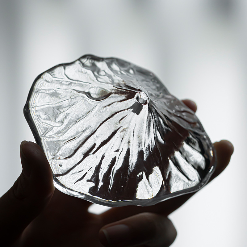 Đế cắm hương thủy tinh pha lê mới, cắm hương núi Phú Sĩ, lư hương trong suốt, trang trí thiền gia dụng, nắp