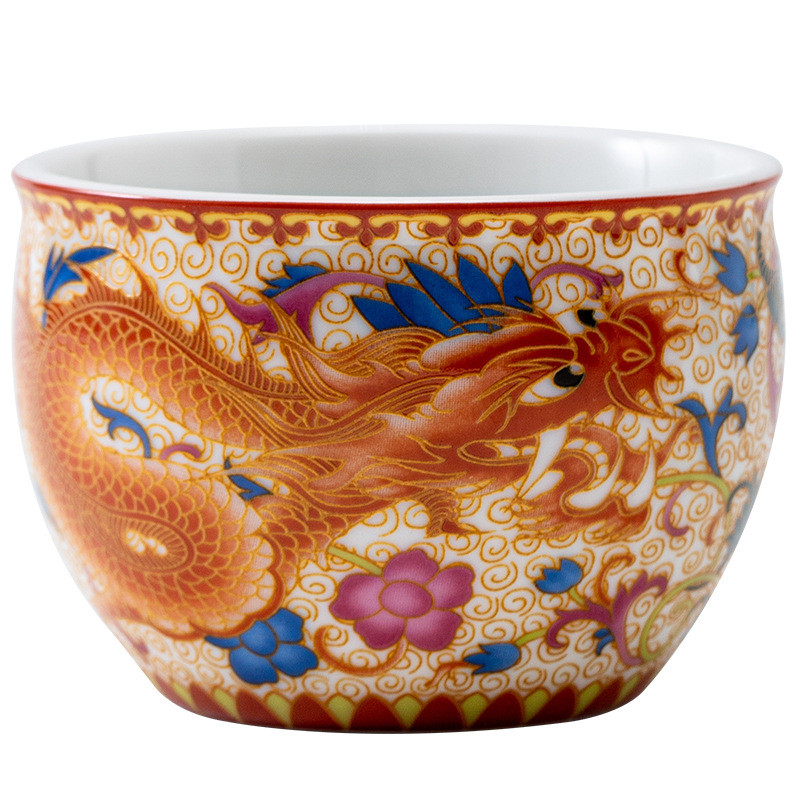 Cốc sứ tráng men, bộ trà Kung Fu gốm sứ gia dụng, cốc trà cổ điển, cốc đôi cưới, hộp quà tặng, quà tặng