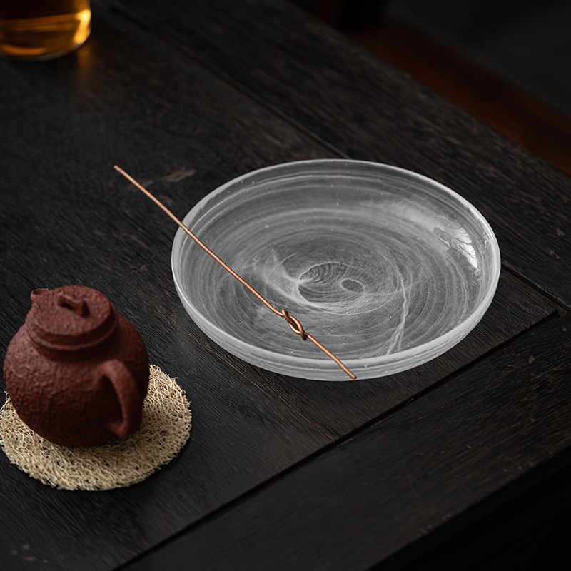 Ấm thủy tinh Yunwu, khay đựng ấm trà, Khay đựng ấm, khay đựng trà, khay đựng hoa quả tươi mát, phụ kiện Bộ trà