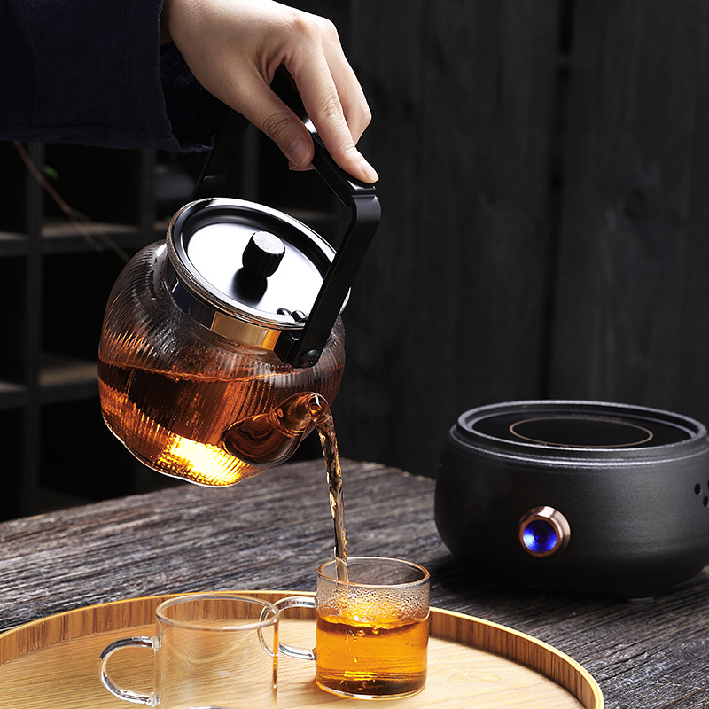 Bếp gốm sứ thô kiểu Nhật ấm thủy tinh Chùm Ấm đun nước ấm trà trà hoa trà Pu'er Trà đen Bộ ấm trà pha Trà đen