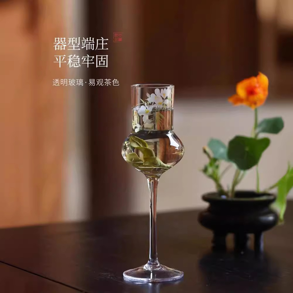 Cốc cao gia mùa xuân cốc thủy tinh dày chịu nhiệt chuyên dụng trà xanh Cốc pha trà chống bỏng cốc gia dụng sáng tạo giá trị cao