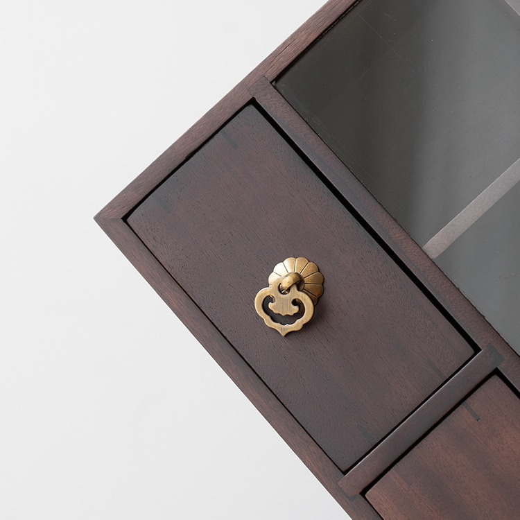 Giá Để Đồ Gỗ Óc Chó Duobao Pavilion Bộ ấm trà nhỏ đồ cổ bằng gỗ rắn Jiugongge Bogu Giá trưng bày Giá để đồ