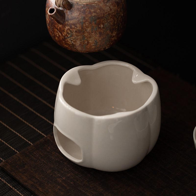 Bếp trà ấm nến xám thực vật Đồ nấu trà giữ nhiệt đế gốm Đồ nấu trà ấm trà hoa trà trái cây gia dụng kiểu Trung Quốc